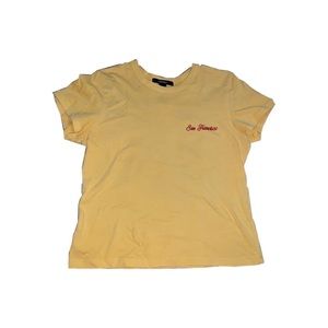 Forever 21 Yellow Crop Top